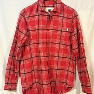 Burton Men’s Red Plaid Button-Up Shirt